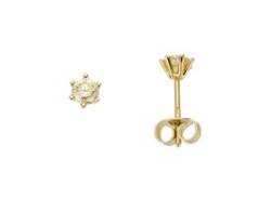 Paar Ohrstecker FIRETTI "Schmuck Geschenk Gold 750 Ohrschmuck Solitär" Ohrringe Gr. 0,5 ct P2 = erkennbare Einschlüsse, Gelbgold 585-Diamanten, gelb (gelbgoldfarben) Damen Ohrstecker von Firetti