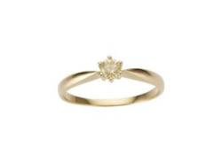 Solitärring FIRETTI "Schmuck Geschenk Gold 750 Damenring Verlobungsring Goldring Solitär" Fingerringe Gr. 16, 0,2 ct LR = lupenrein, Gelbgold 585-Diamanten, gelb (gelbgoldfarben) Damen Solitär Ringe von Firetti