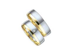 Trauring FIRETTI "Schmuck Geschenk Gold 375 Hochzeit Ehering "LIEBE"" Fingerringe Gr. 16,5, ohne Brillant, Gelbgold 375-Weißgold 375, 6 mm, goldfarben (gelbgoldfarben, weißgoldfarben) Trauringe von Firetti