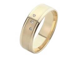 Trauring FIRETTI "Schmuck Geschenk Gold 375 Hochzeit Ehering "LIEBE"" Fingerringe Gr. 21, 0,015 ct SI = kleine Einschlüsse mit Brillanten, Gelbgold 375, 6 mm, gelb (gelbgoldfarben) Trauringe von Firetti