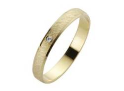 Trauring FIRETTI "Schmuck Geschenk Gold 375 Hochzeit Ehering "LIEBE"" Fingerringe Gr. 23, 0,01 ct SI = kleine Einschlüsse mit Brillant, Gelbgold 585, 3 mm, gelb (gelbgoldfarben) Trauringe von Firetti