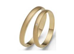 Trauring FIRETTI "Schmuck Geschenk Gold 375 Hochzeit Ehering "LIEBE"" Fingerringe Gr. 52, 0,005 ct SI = kleine Einschlüsse mit Brillant, Gelbgold 375, 3,0 mm, gelb (gelbgoldfarben) Trauringe von Firetti