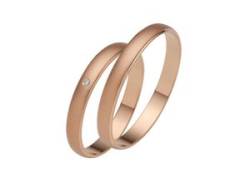 Trauring FIRETTI "Schmuck Geschenk Gold 375 Hochzeit Ehering "LIEBE"" Fingerringe Gr. 52, 0,005 ct SI = kleine Einschlüsse mit Brillant, Roségold 375, 3,0 mm, rosegold (roségoldfarben) Trauringe von Firetti