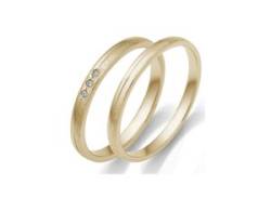 Trauring FIRETTI "Schmuck Geschenk Gold 375 Hochzeit Ehering "LIEBE"" Fingerringe Gr. 52, 0,015 ct SI = kleine Einschlüsse mit Brillanten, Gelbgold 375, 2,5 mm, gelb (gelbgoldfarben) Trauringe von Firetti