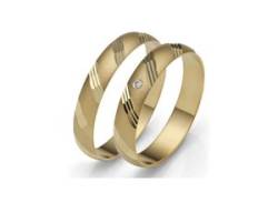 Trauring FIRETTI "Schmuck Geschenk Gold 375 Hochzeit Ehering "LIEBE"" Fingerringe Gr. 56, ohne Brillant, Gelbgold 585, 4,0 mm, gelb (gelbgoldfarben) Trauringe Made in Germany, wahlweise mit oder ohne Brillanten von Firetti