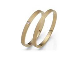 Trauring FIRETTI "Schmuck Geschenk Gold 375 Hochzeit Ehering "LIEBE"" Fingerringe Gr. 64, 0,005 ct SI = kleine Einschlüsse mit Brillant, Gelbgold 585, 2,0 mm, gelb (gelbgoldfarben) Trauringe von Firetti