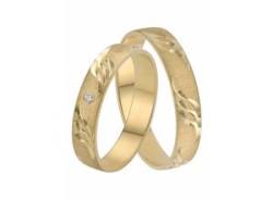 Trauring FIRETTI "Schmuck Geschenk Gold 375 Hochzeit Ehering "LIEBE" Welle" Fingerringe Gr. 18, ohne Brillant, Gelbgold 375, 4 mm, gelb (gelbgoldfarben) Trauringe von Firetti