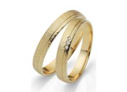 Trauring FIRETTI "Schmuck Geschenk Gold 750 Hochzeit Ehering "LIEBE"" Fingerringe Gr. 54, 0,015 ct SI = kleine Einschlüsse mit Brillanten, Gelbgold 375, 3,5 mm, gelb (gelbgoldfarben) Trauringe von Firetti