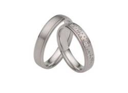 Trauring FIRETTI "Schmuck Geschenk Hochzeit Ehering "LIEBE"" Fingerringe Gr. 55, mit Zirkonia, Silber 925 (Sterlingsilber), 4,5 mm, silberfarben (silberfarben, kristallweiß) Trauringe von Firetti