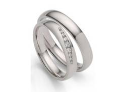 Trauring FIRETTI "Schmuck Geschenk Hochzeit Ehering "LIEBE"" Fingerringe Gr. 66, ohne Zirkonia, Silber 925 (Sterlingsilber), 4 mm, silberfarben Trauringe von Firetti