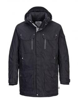 First B Herren Funktionsjacke Cliff, Parka, Übergangsjacke, gefüttert, wasserdicht black L von First B