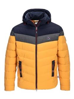 First B Herren Steppjacke Ceddy, Winterjacke, wasserabweisend, windabweisend, wärmend curry/navy L von First B