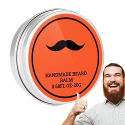 Bart-Styling-Balsam,Bartspülung | Bart-Feuchtigkeitscreme für dickeres Gesichtshaarwachstum, natürlicher Bartpflege-Schnurrbartbalsam, 0,68 Unzen Bartprodukte für Männer Firulab von Firulab