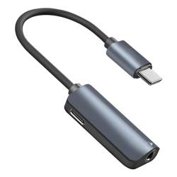 Firulab -Audio-Adapter,USB Typ C auf Aux-Audio-Buchse, Hi-Fi-Stereoanlage - -Aux-Kabel passend für 3,5-mm-Rundloch-Kopfhörer, Lautsprecher, Audiogeräte von Firulab