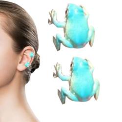 Firulab Frosch-Ohr-Manschetten-Ohrringe, Ohr-Manschetten-Ohrringe für Frauen | Kreative Ohrwickel-Knorpelmanschette in Froschform | Nicht durchdringender Frosch-Ohrschmuck für Partys, Frauen von Firulab