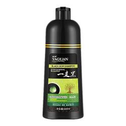Schwarzes Haarfärbe-Shampoo für Männer und Frauen | 500 ml pflanzliches schwarzes Haarfärbeshampoo für Männer und Frauen - Haarfärbe-Shampoo in wenigen Minuten, Wasserformel, langanhaltende Firulab von Firulab