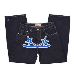 Y2K Jeans Hosen Herren Minus-Two Streetwear Hip Hop Jeans, Minus-Two Cargo Y2K Jeans Straight Loose Baggy Hosen Y2K Jeans von Firulab