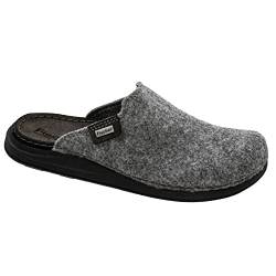 Fischer Markenschuh Herren Pantoletten, Männer Hausschuhe,Mules,Gartenschuhe,Pantoffeln,Puschen,Pantoletten,Latschen,pantine,Grau,40 EU / 7 UK von Fischer Markenschuh