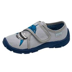 Fischer Markenschuh Jungen, Kinder, Pantoffeln, Hausschuhe,schlapen,Home-Slipper,House-Slipper,patschen,schlapfen,drinnen,Graublau,29 EU / 11 UK von Fischer Markenschuh