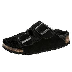 Fischer Markenschuh Unisex - Kinder Pantoletten, Jungen,Mädchen Pantoletten,warm gefüttert,Schlupfschuhe,schluepfschuhe,Schwarz,28 EU / 10.5 UK von Fischer Markenschuh