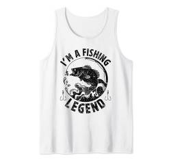 Ich bin eine Angellegende Lustiger Angler, der Fischliebhaber ist Tank Top von Fish Gifts Funny Fishing Shirts Men Women Kids