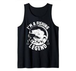 Ich bin eine Angellegende Lustiger Angler, der Fischliebhaber ist Tank Top von Fish Gifts Funny Fishing Shirts Men Women Kids
