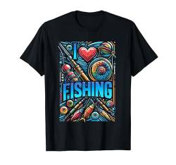 Angelausrüstung Fischjagd Geschenk für Angler in Seen Shirt T-Shirt von Fisherman Fishing Hunting Tee Gift for Men & Women