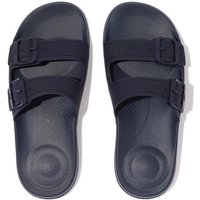 Fitflop IQUSHION TWO-BAR BUCKLE SLIDES Pantolette, Sommerschuh, Schlappen, Badeschuh mit zwei verstellbaren Schnallen von FitFlop