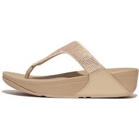 Fitflop LULU CRYSTAL EMBELLISHED TOE-POST SANDALS - HOTFIX Dianette, Keilabsatz, Sommerschuh, Zehentrenner mit weichem Zehensteg von FitFlop