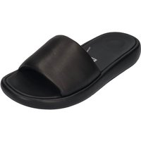 Fitflop iQUSHION D-LUXE PADDED LEATHER SLIDES Zehentrenner Black von FitFlop