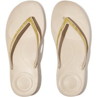 Fitflop iQUSHION SPARKLE - CLASSIC Zehentrenner, Keilabsatz, Sommerschuh, Schlappen mit funkelnden Glitzerbesatz von FitFlop