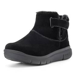 FitVille Damen-Winterstiefel CozyCore V2 Schwarz 39 EU X-Weit von FitVille