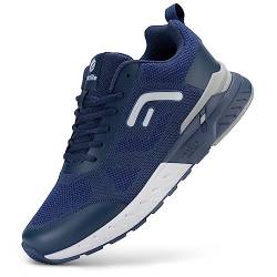 FitVille Extra weit Walking Schuhe Herren leicht atmungsaktive Turnschuhe Helle Sohle für breite Füße Bequeme Sportschuhe Linderung von Fußschmerzen Majolika Blau 40 EU Weit von FitVille