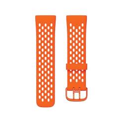 Fitbit Offizielles Sportarmband Armband Versa 3/4 und Sense 2, Orange/Peach - Large von Fitbit