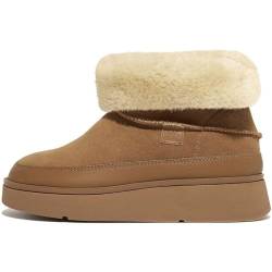 FitFlop Damen GEN-FF Mini Double-Faced Shearling Winter Boots, Chocolate Brown, 37 EU von Fitflop