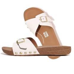 Fitflop Pantoletten iQUSHION ADJ Buckle Leather Slides urban, Größe:40 EU von Fitflop