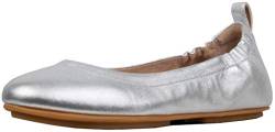 Fitflop Damen Allegro Soft Leather Ballerinas, Silber, 36 EU von Fitflop