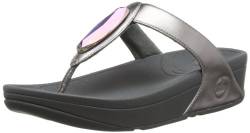 Fitflop Damen Chada-Leder Sandalen, Zinnfarben, 42 EU von Fitflop