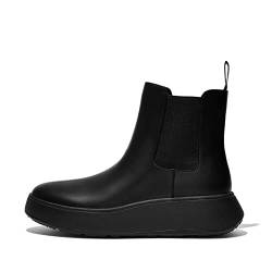 Fitflop Damen F-Mode Boots aus Leder Chelsea-Stiefel, Schwarz, 36 EU von Fitflop