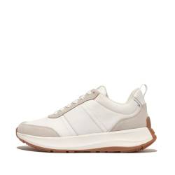 Fitflop Damen F-Mode Flow Flatform-Sneaker aus Stoff/Wildleder/Leder Schuh, Urban White Mix, 40 EU von Fitflop