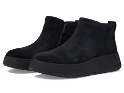 Fitflop Damen F-Mode Suede Flatform Zip Ankle Boots Kalt gefüttert Langschaft Stiefel & Stiefeletten, All Black, 41 EU von Fitflop