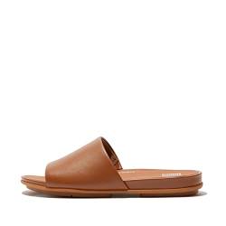 Fitflop Damen Gracie Leather Pool Slides Hausschuh, Light Tan, 42 EU von Fitflop