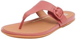 Fitflop Damen Gracie Rubber-Buckle Leather Toe-Post Sandals Flipflop, Dusky Red, 38 EU von Fitflop