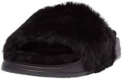 Fitflop Damen Iqushion Pool Slide II Shearling Schiebe-Sandalen, Schwarz, 41 EU von Fitflop