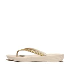 Fitflop Damen Iqushion Sparkle Flipflop, Stone Beige, 37 EU von Fitflop