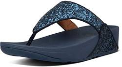 Fitflop Damen LULU Crystal Toe-Post Sandalen, Midnight Navy, 37 EU von Fitflop