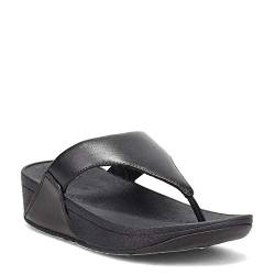 Fitflop Damen LULU TOE POST - LEATHER Zehenstütze Sandalen, Schwarz (Schwarz 001), 37 EU von Fitflop