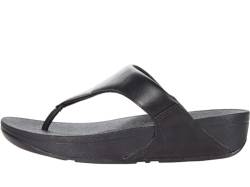 Fitflop Damen LULU TOE POST - LEATHER Zehenstütze Sandalen, Schwarz (Schwarz 001), 42 EU von Fitflop