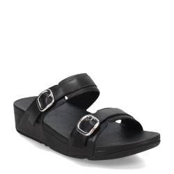 Fitflop Damen Lulu Verstellbare Ledergleiter Schiebe-Sandalen, Schwarz, 37 EU von Fitflop