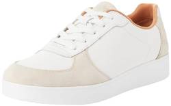 Fitflop Damen Rally Leather/Suede Panel Sneakers Sneaker, Urban White/Paris Grey, 40 EU von Fitflop